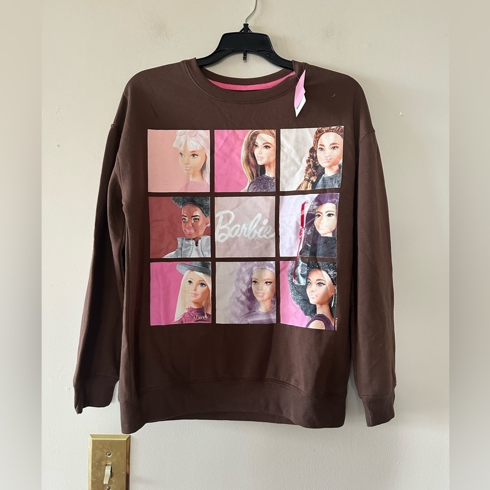 Women’s Hybrid Barbie Crewneck sweater xs nwt